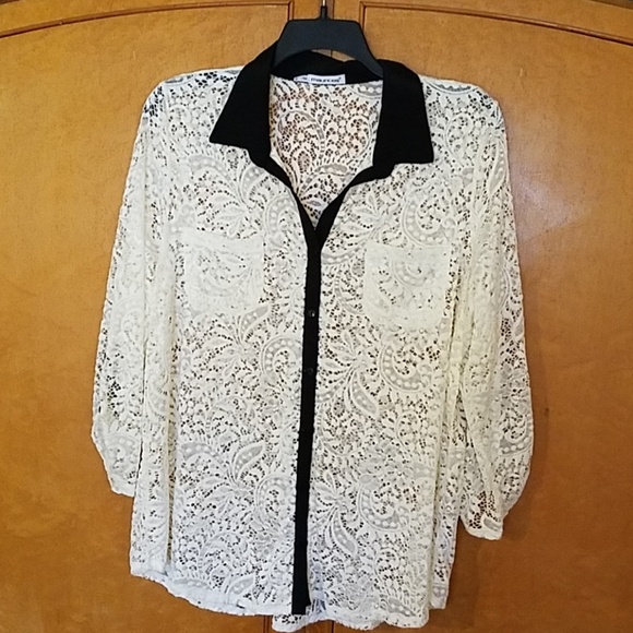 Maurices Sz 2 cream w black accents nwot - Picture 1 of 4